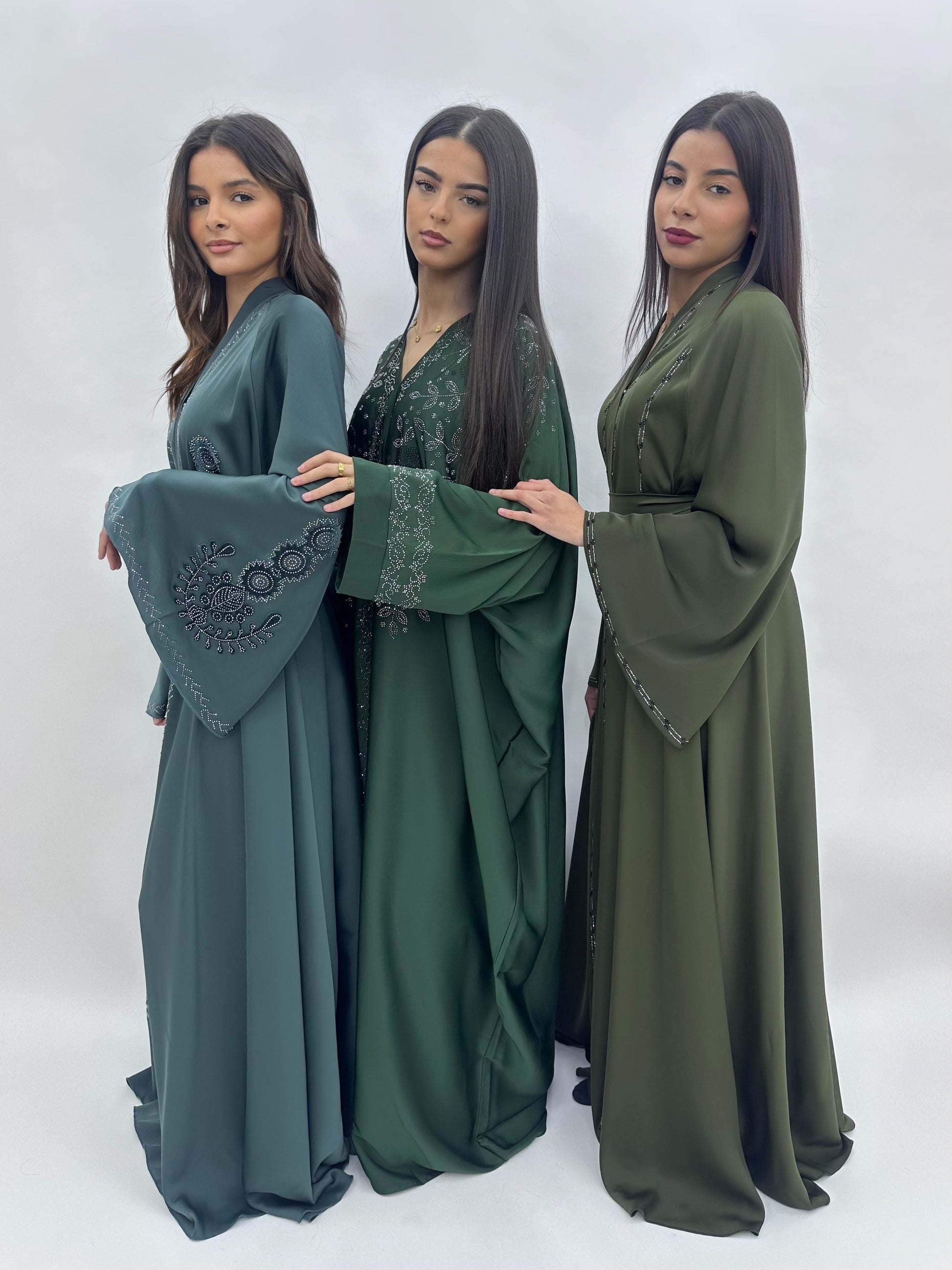 Abaya Dubai Wardah - vert MaraAbaya
