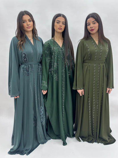 Abaya Dubai Wardah - vert MaraAbaya