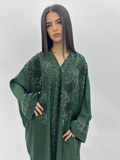 Abaya Dubai Wardah - vert MaraAbaya