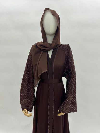Abaya Dubai Noora - Marron MaraAbaya
