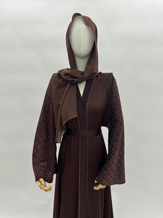 Abaya Dubai Noora - Marron MaraAbaya