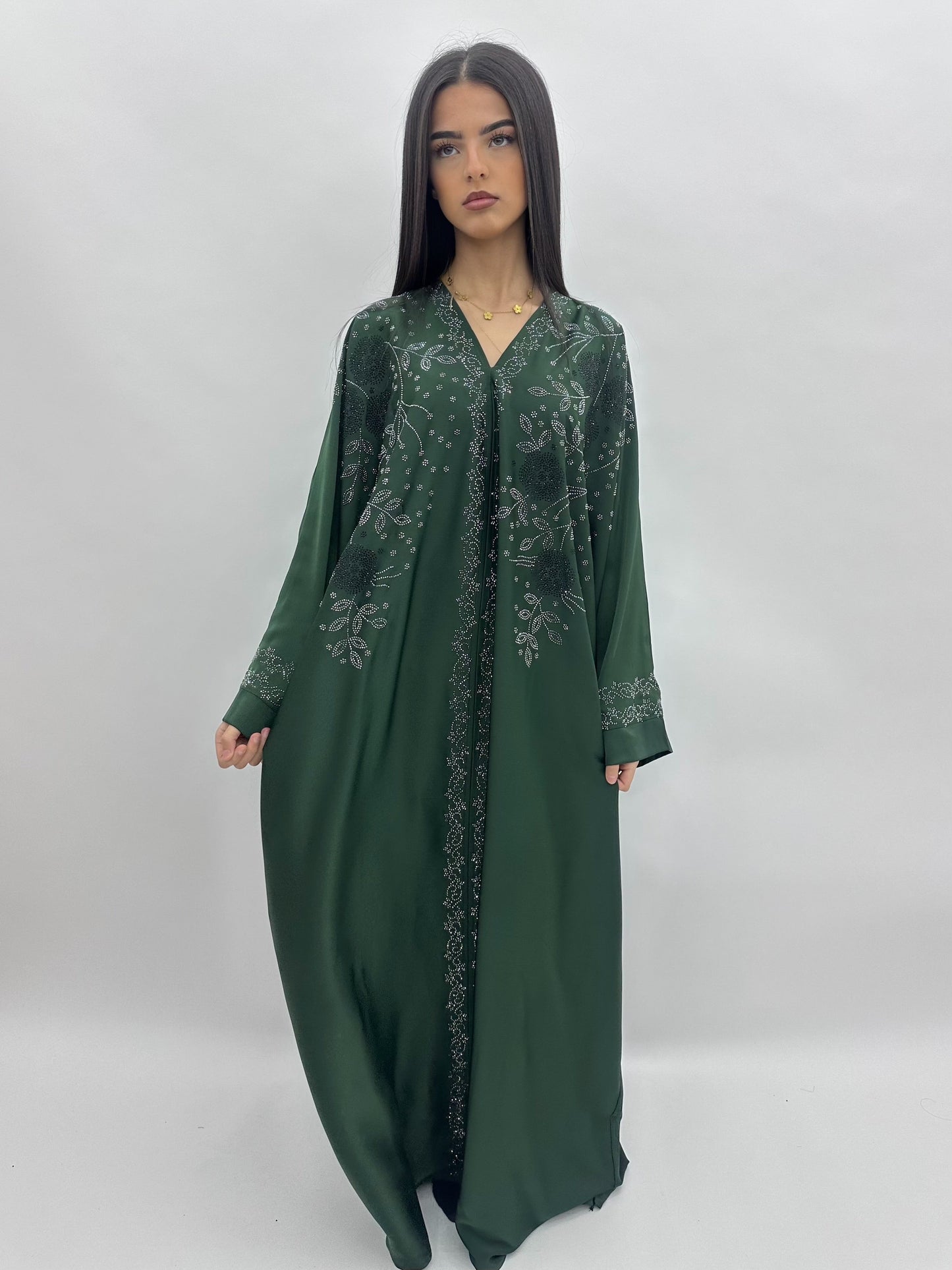 Abaya Dubai Wardah - vert MaraAbaya