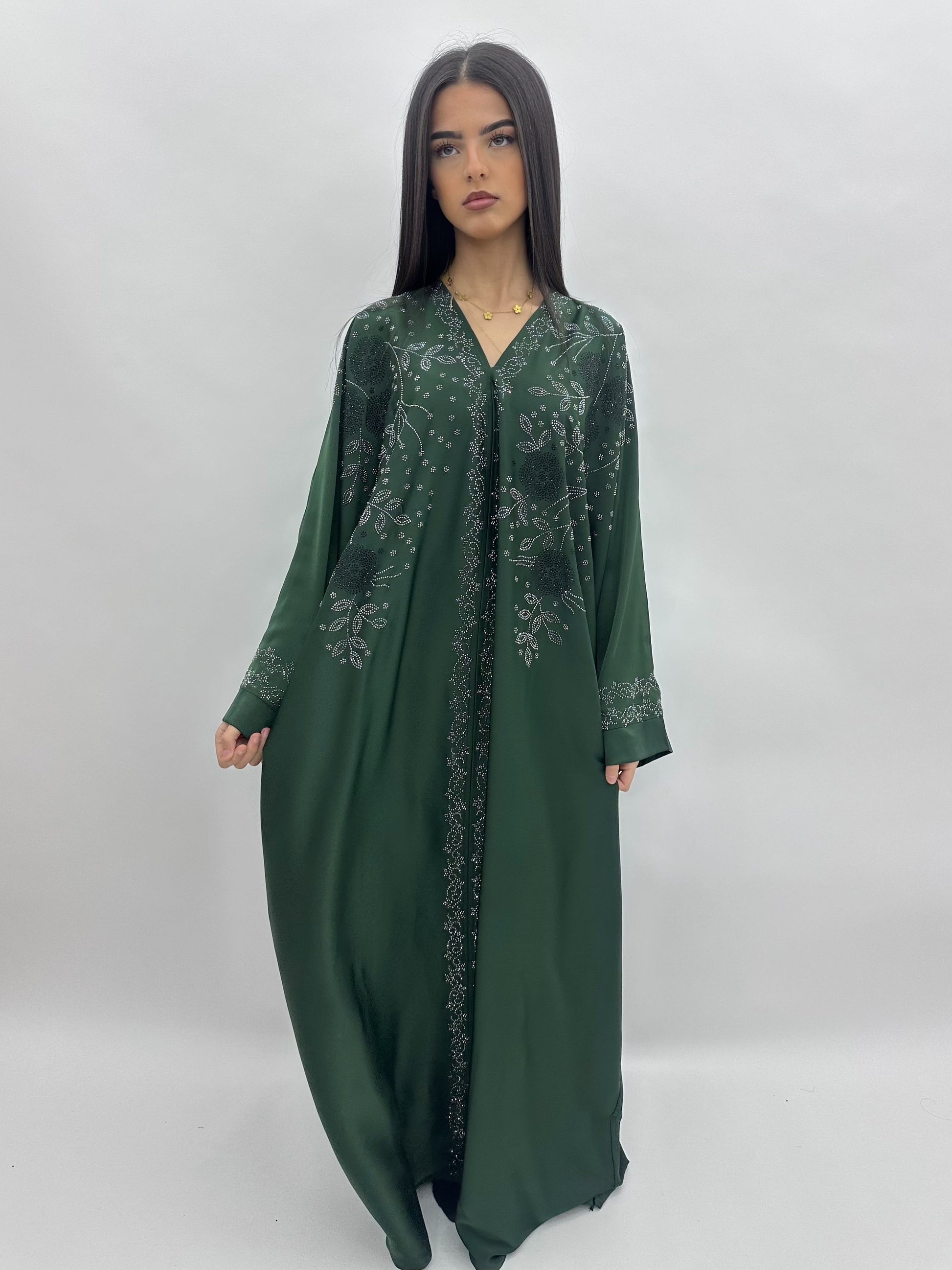 Abaya Dubai Wardah - vert MaraAbaya