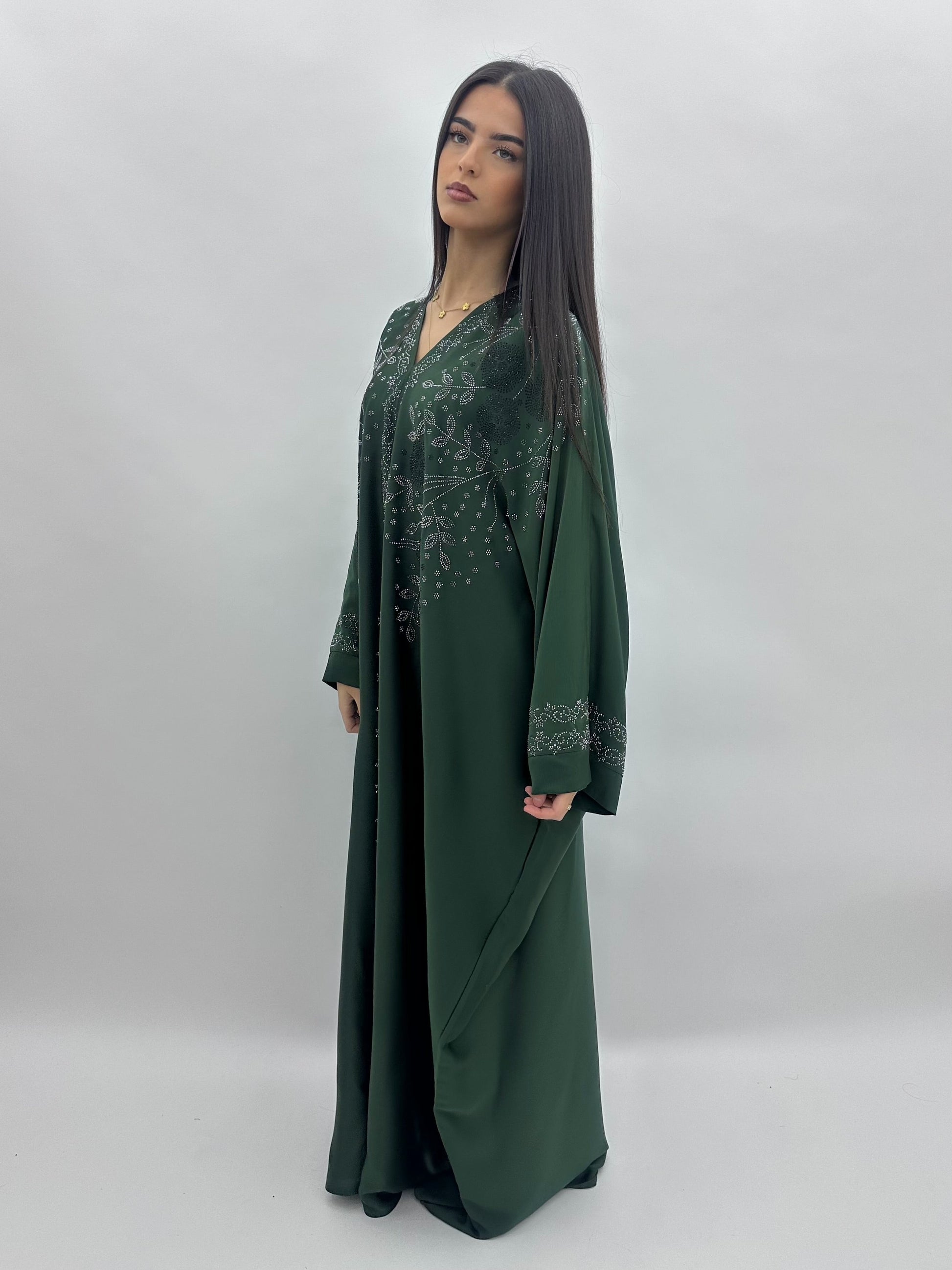 Abaya Dubai Wardah - vert MaraAbaya