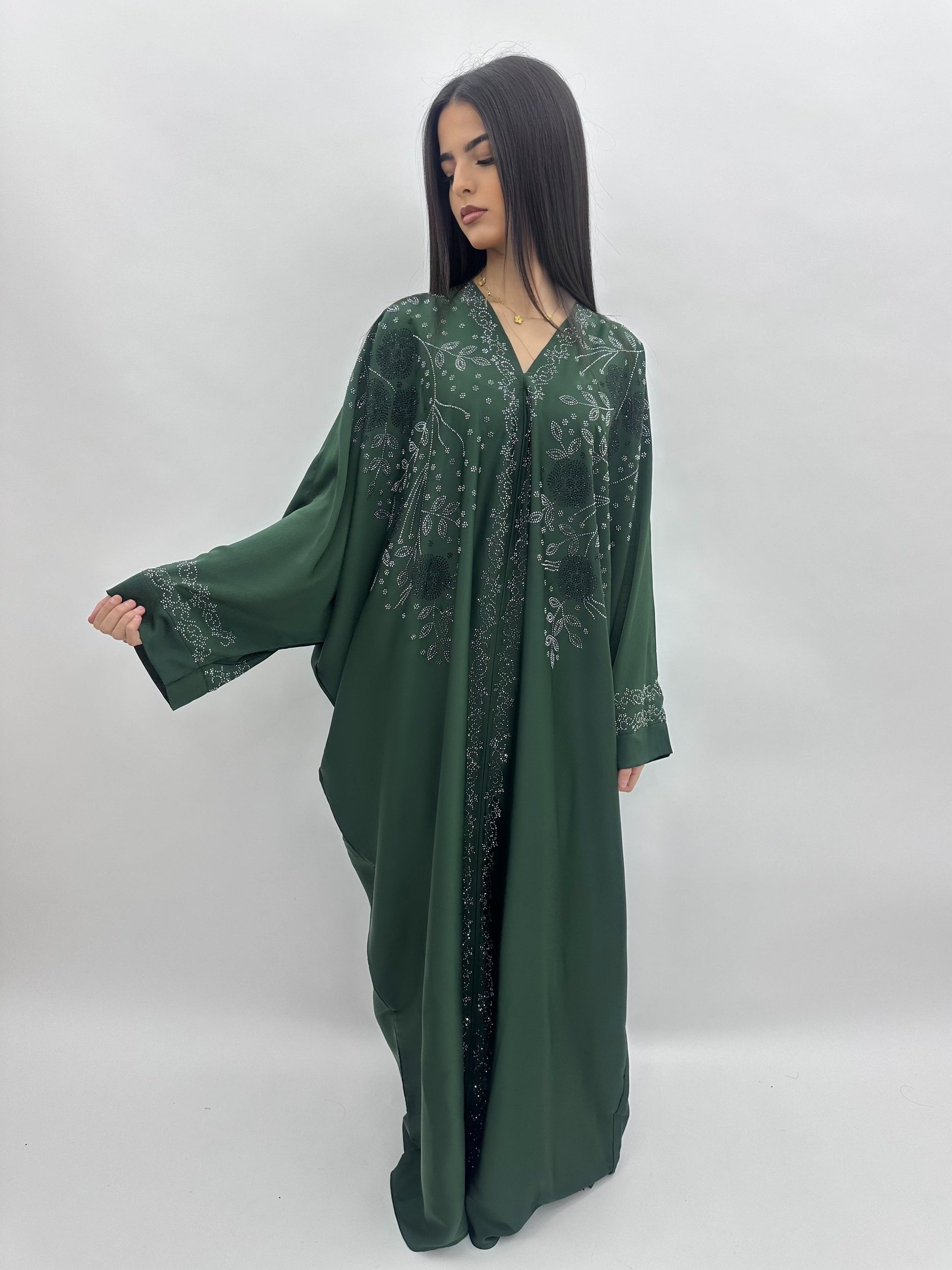 Abaya Dubai Wardah - vert MaraAbaya