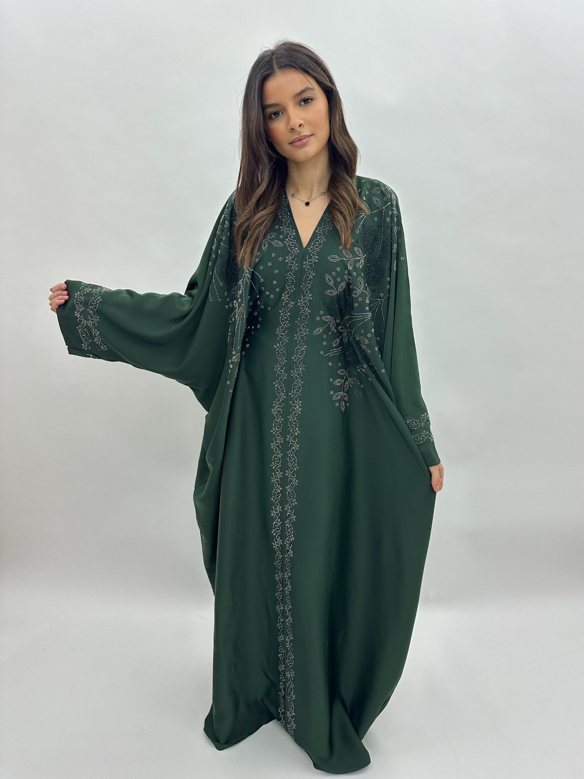 Abaya Dubai Wardah - vert MaraAbaya