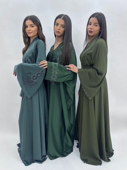 Abaya Dubai Wardah - vert MaraAbaya