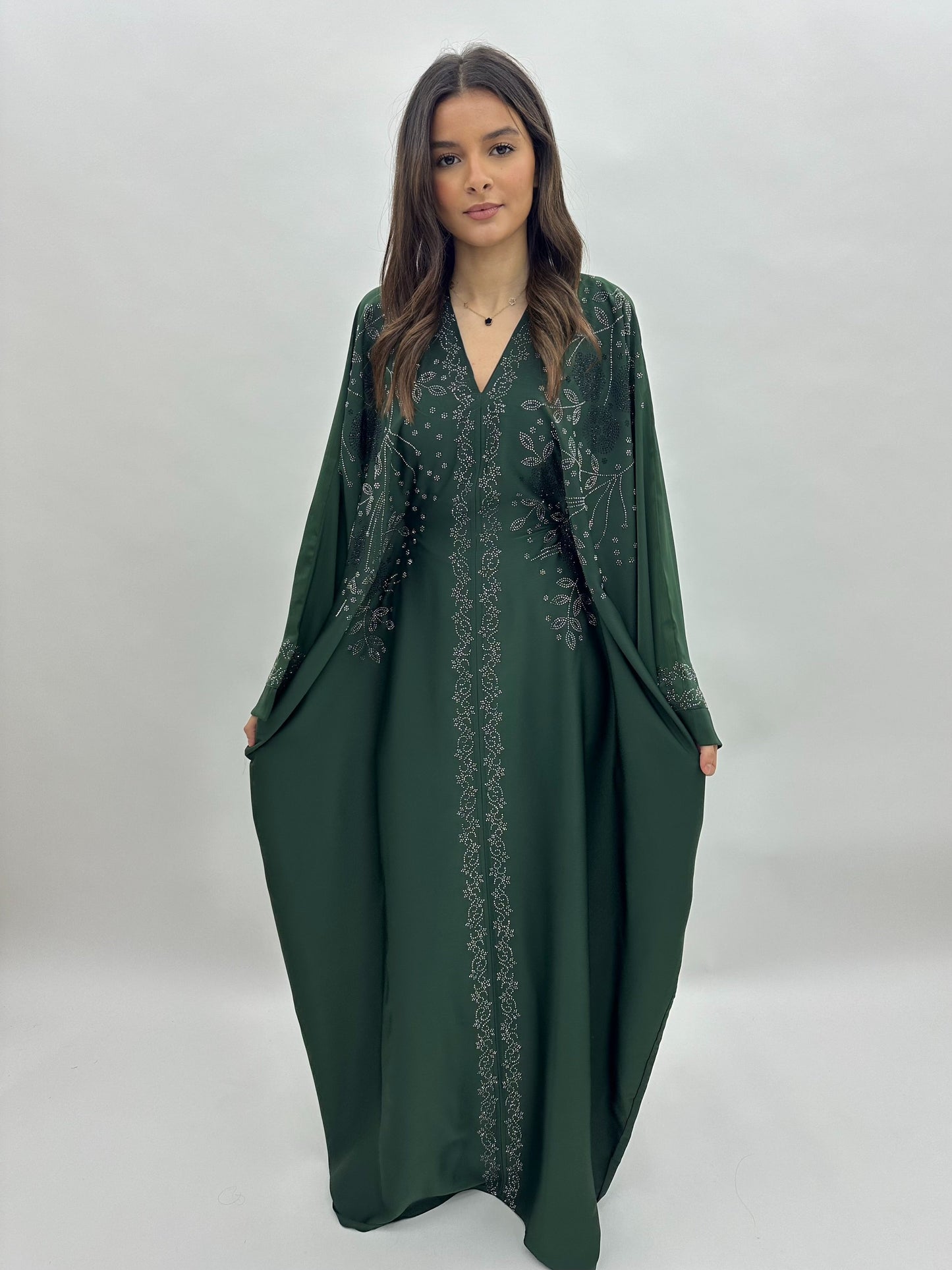 Abaya Dubai Wardah - vert MaraAbaya