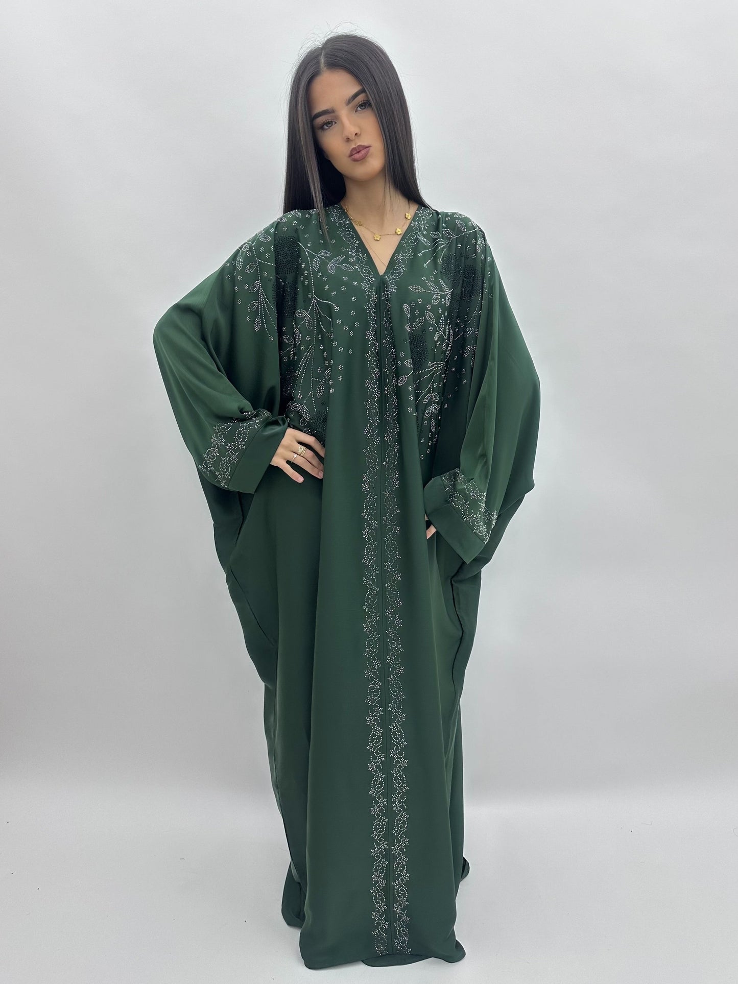 Abaya Dubai Wardah - vert MaraAbaya