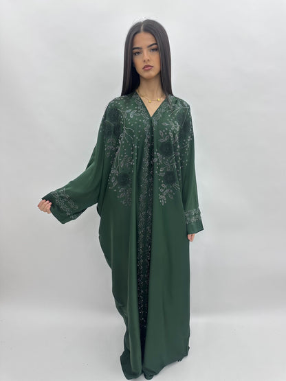 Abaya Dubai Wardah - vert MaraAbaya