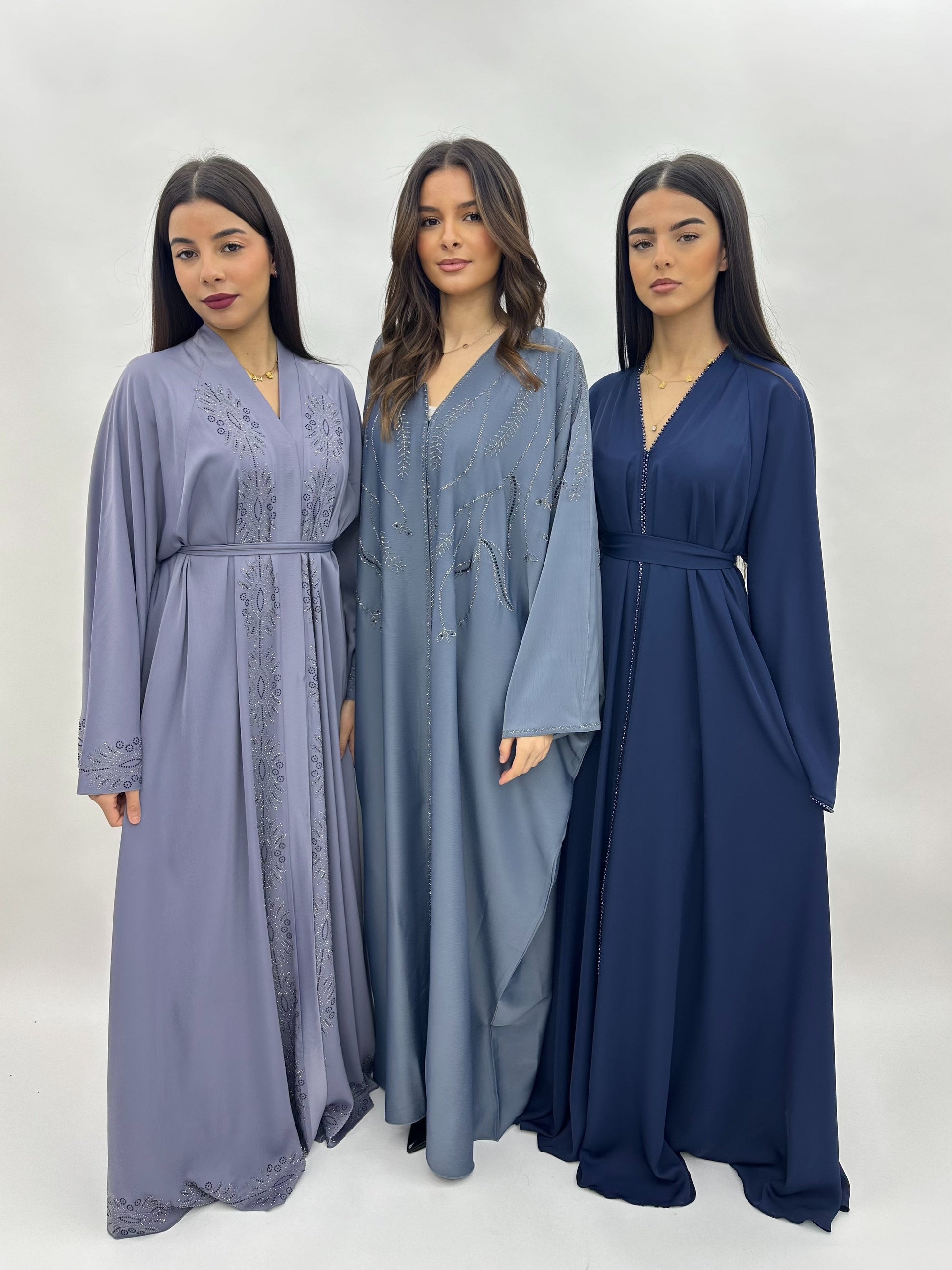 Abaya Dubai Safia -  bleu MaraAbaya