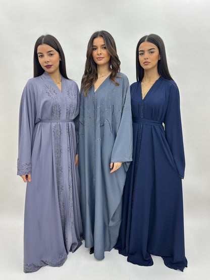 Abaya Dubai Safia -  bleu MaraAbaya