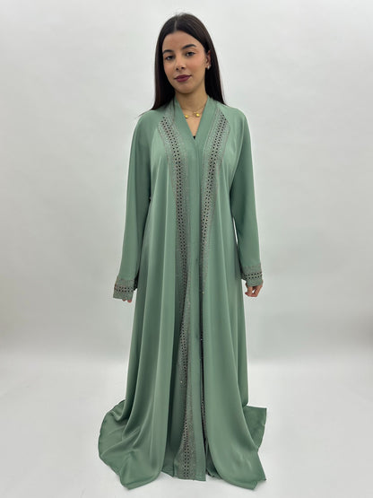 Abaya Dubai Alya – Vert sauge MaraAbaya