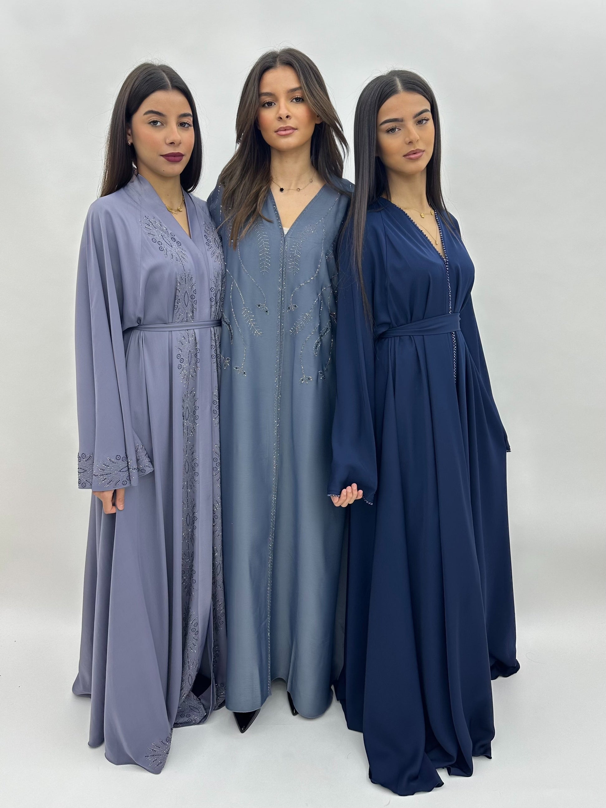 Abaya Dubai Safia -  bleu MaraAbaya
