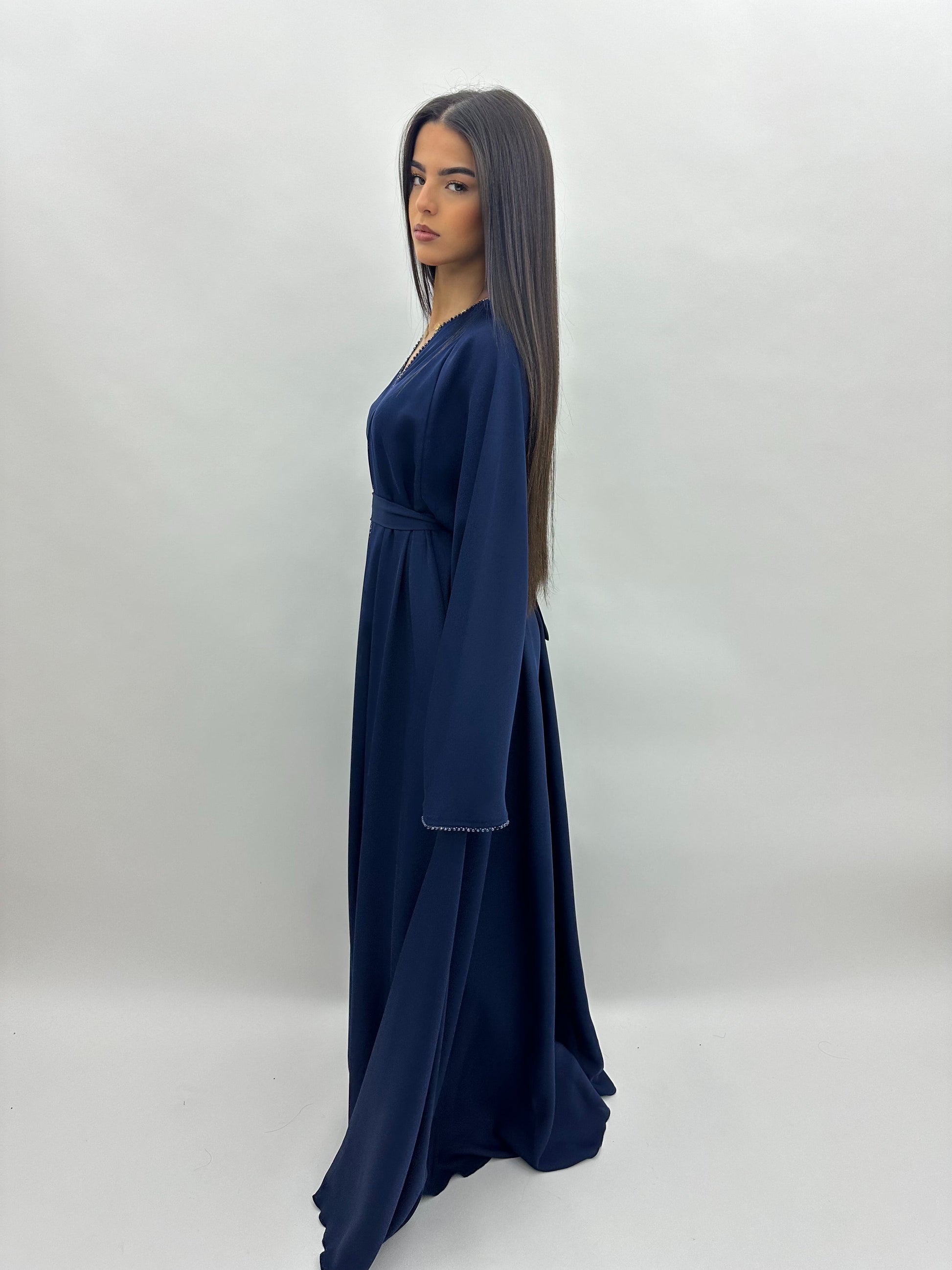 Abaya Dubai Safia -  bleu MaraAbaya