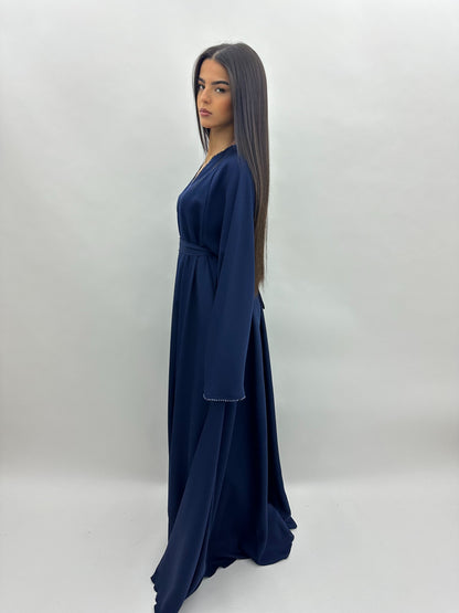 Abaya Dubai Safia -  bleu MaraAbaya