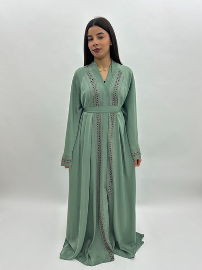 Abaya Dubai Alya – Vert sauge MaraAbaya