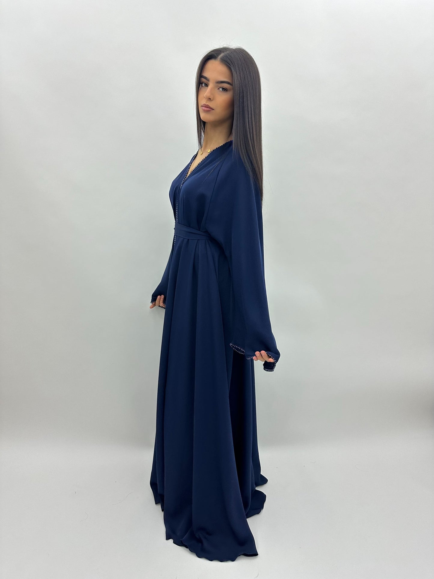 Abaya Dubai Safia -  bleu MaraAbaya