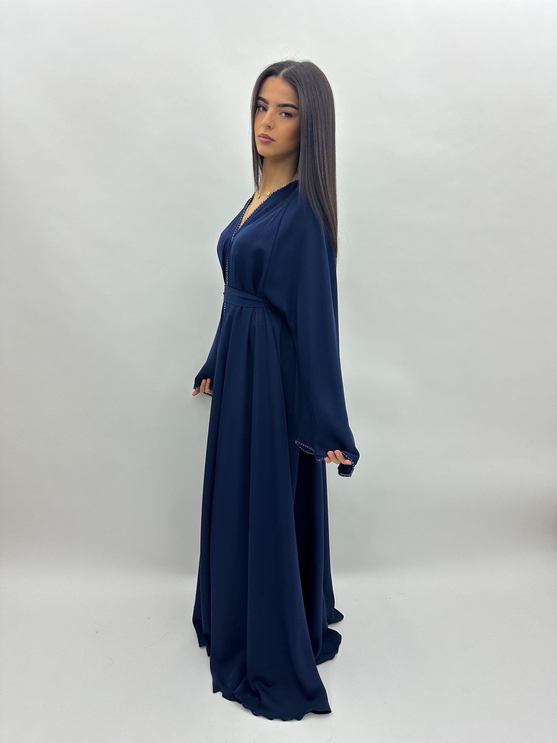 Abaya Dubai Safia -  bleu MaraAbaya