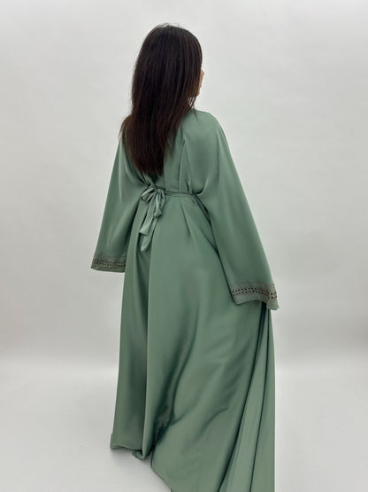 Abaya Dubai Alya – Vert sauge MaraAbaya