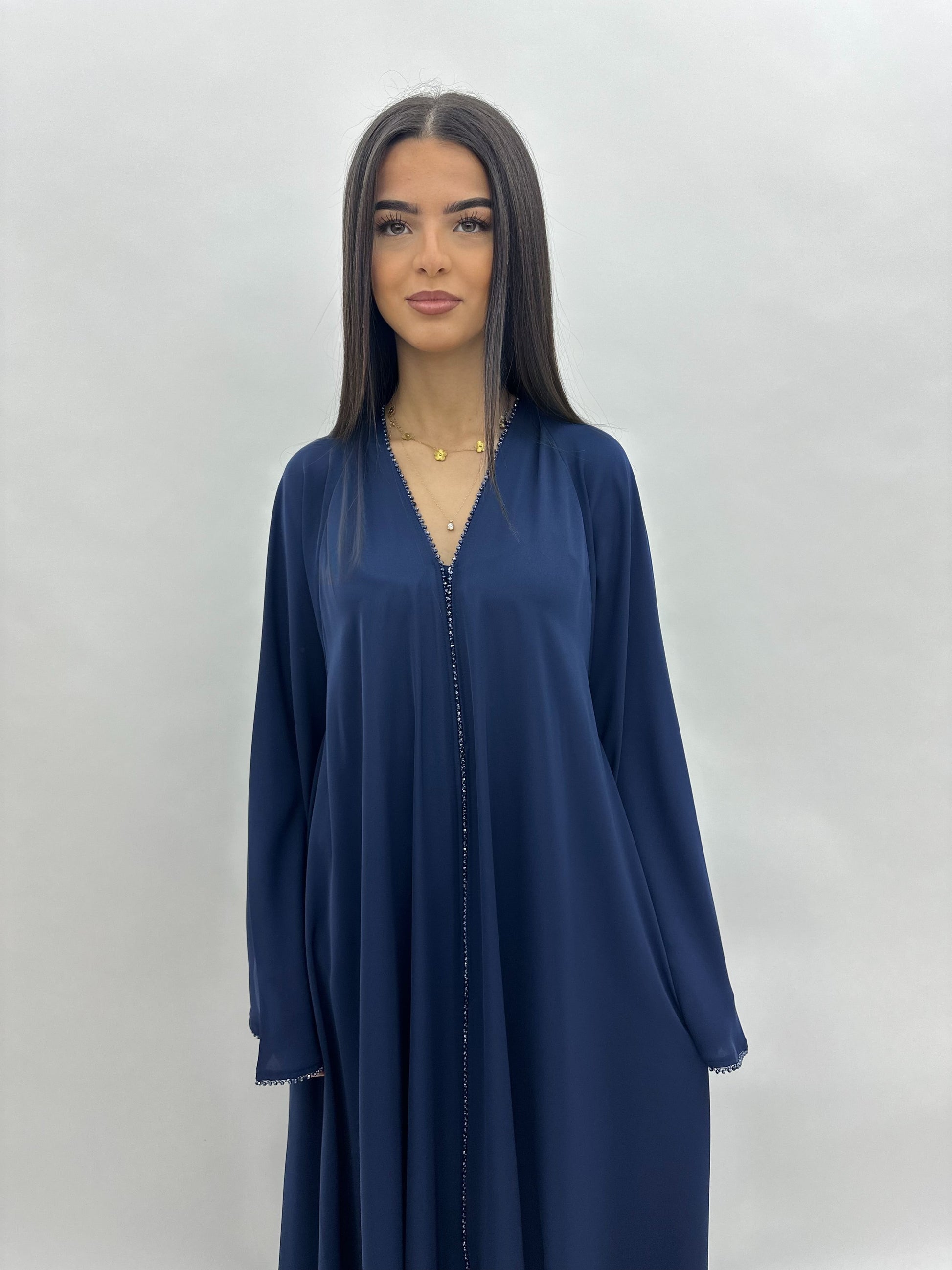 Abaya Dubai Safia -  bleu MaraAbaya