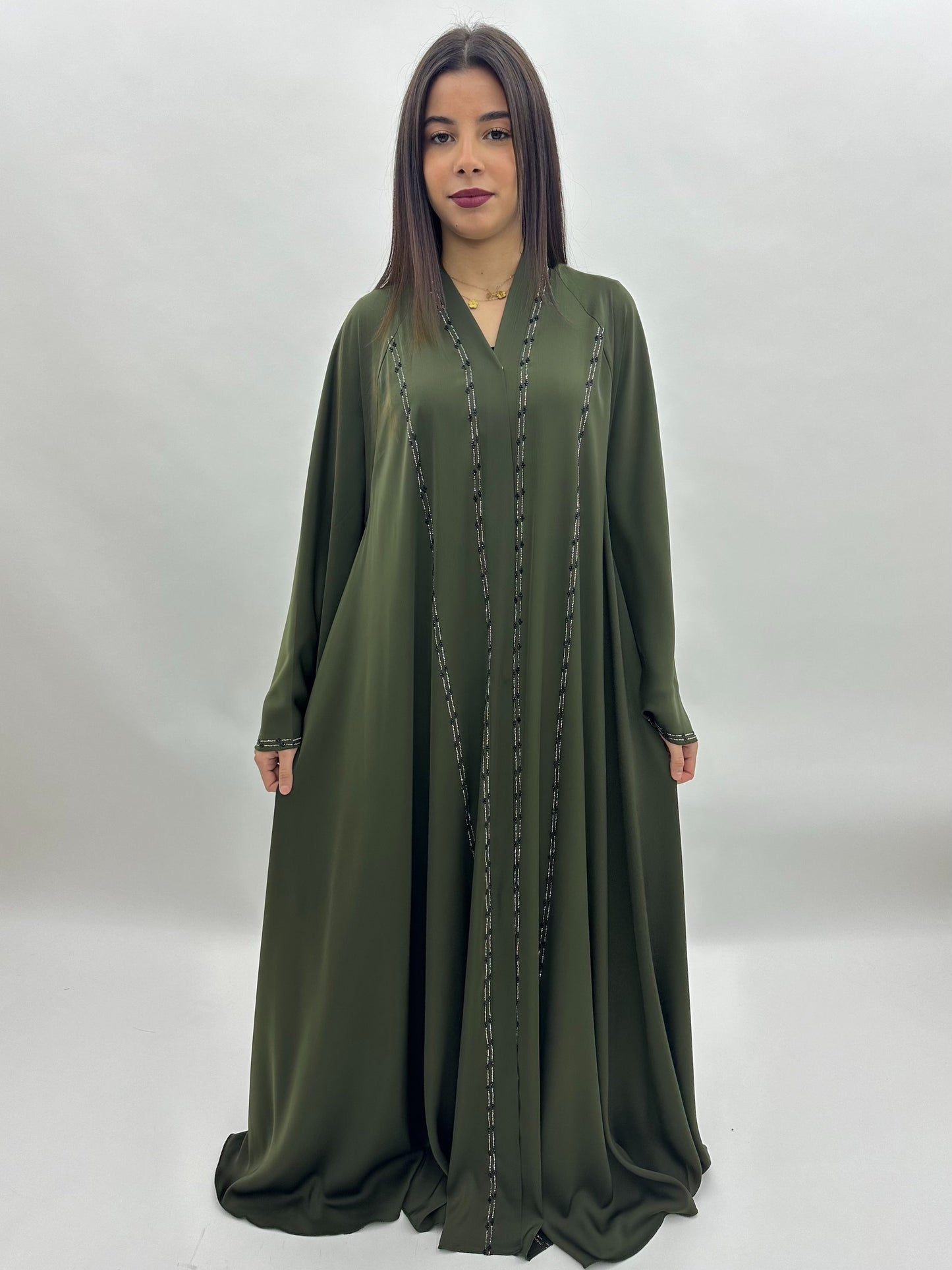 Abaya Dubai Zahra - kaki MaraAbaya