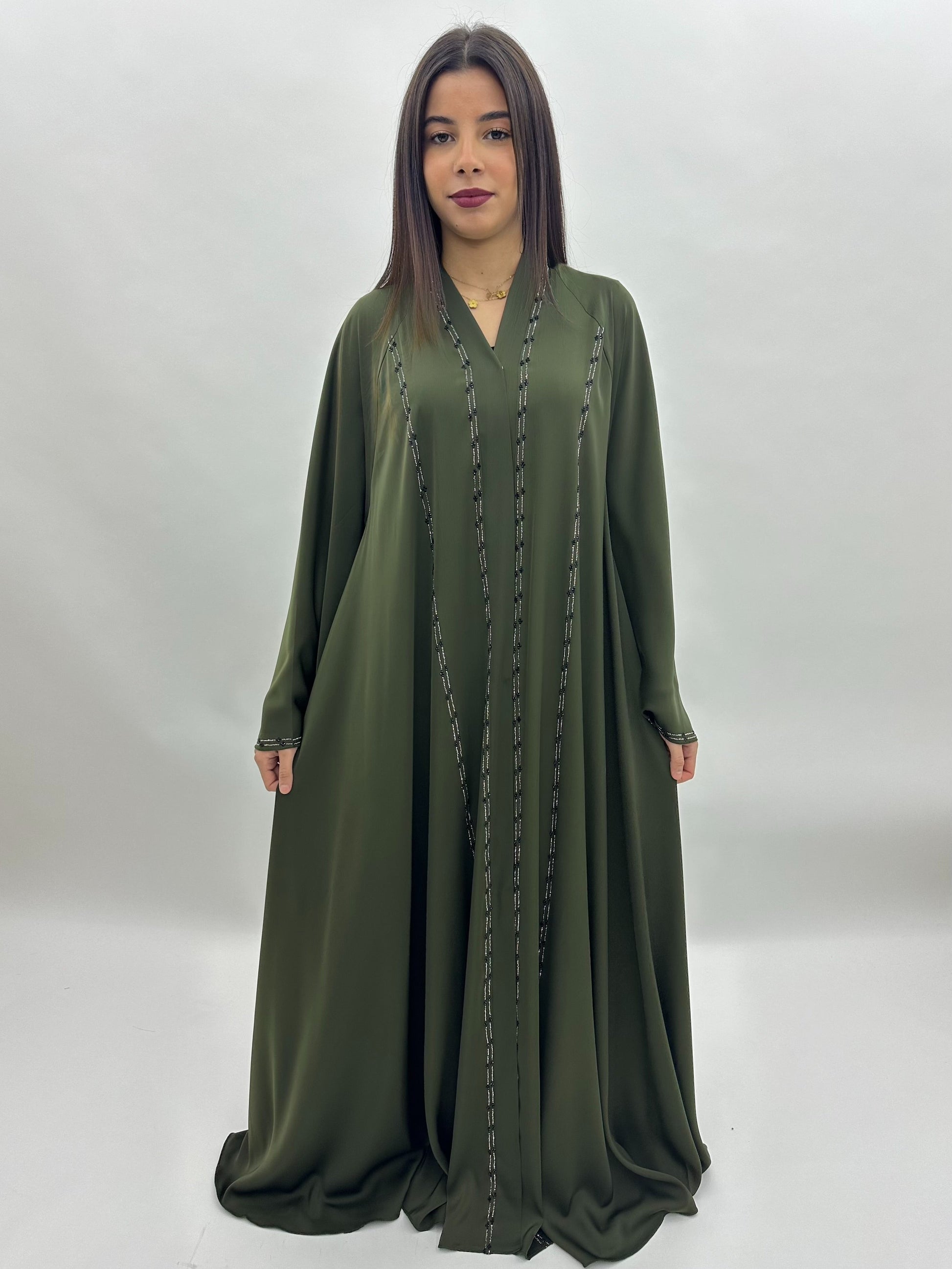 Abaya Dubai Zahra - kaki MaraAbaya