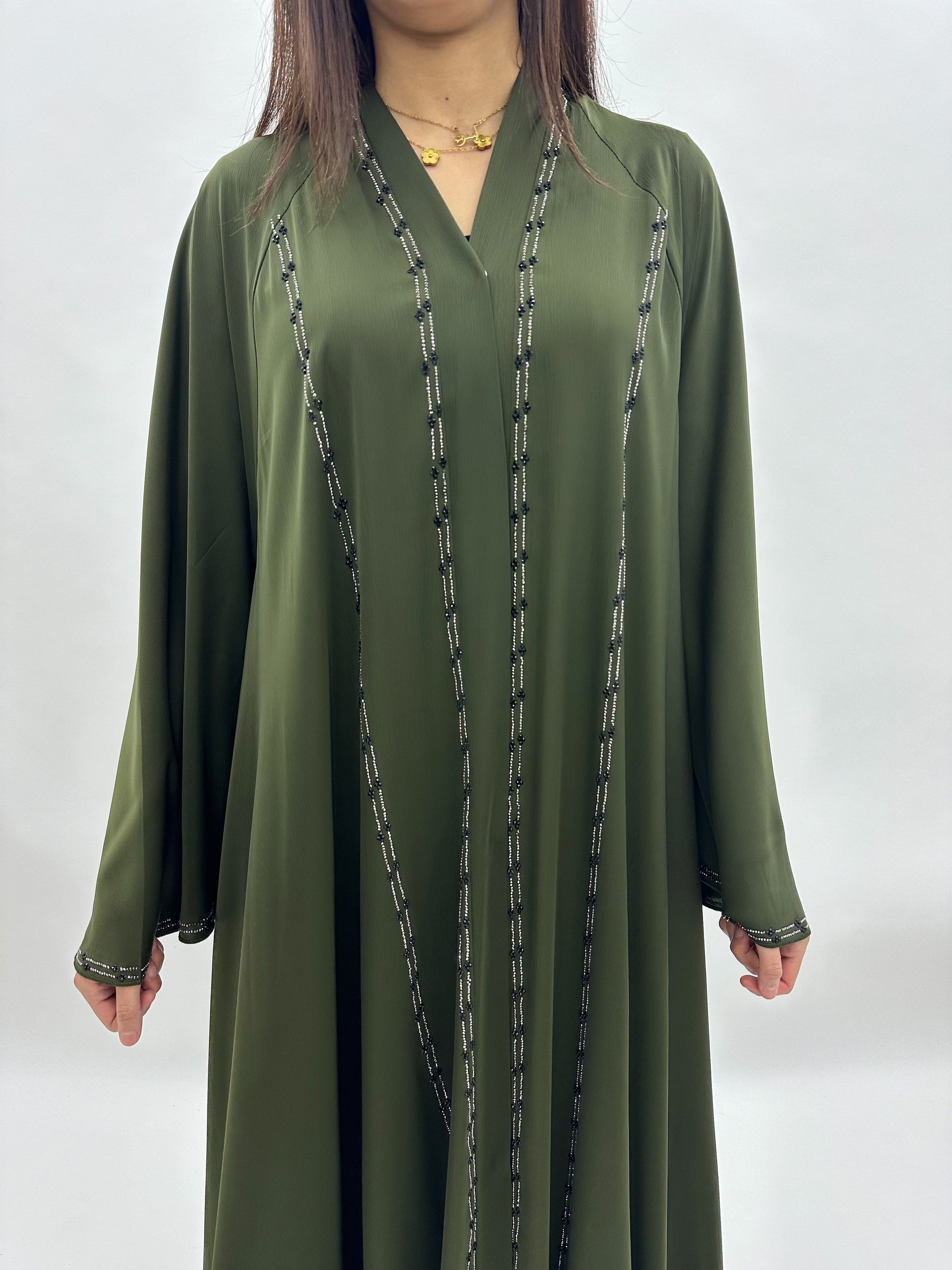 Abaya Dubai Zahra - kaki MaraAbaya