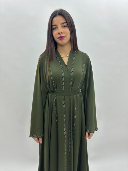 Abaya Dubai Zahra - kaki MaraAbaya