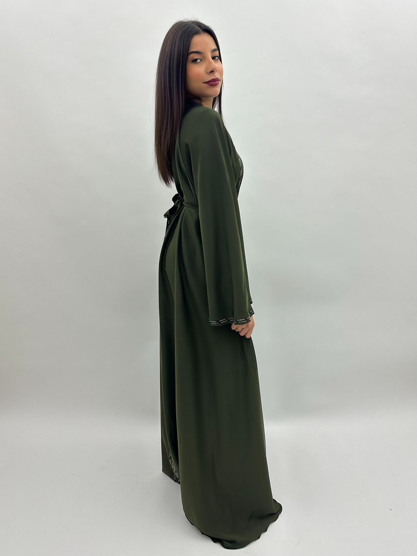 Abaya Dubai Zahra - kaki MaraAbaya