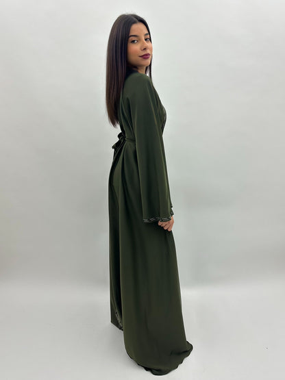 Abaya Dubai Zahra - kaki MaraAbaya