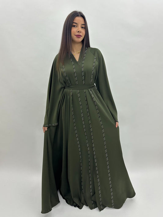 Abaya Dubai Zahra - kaki MaraAbaya