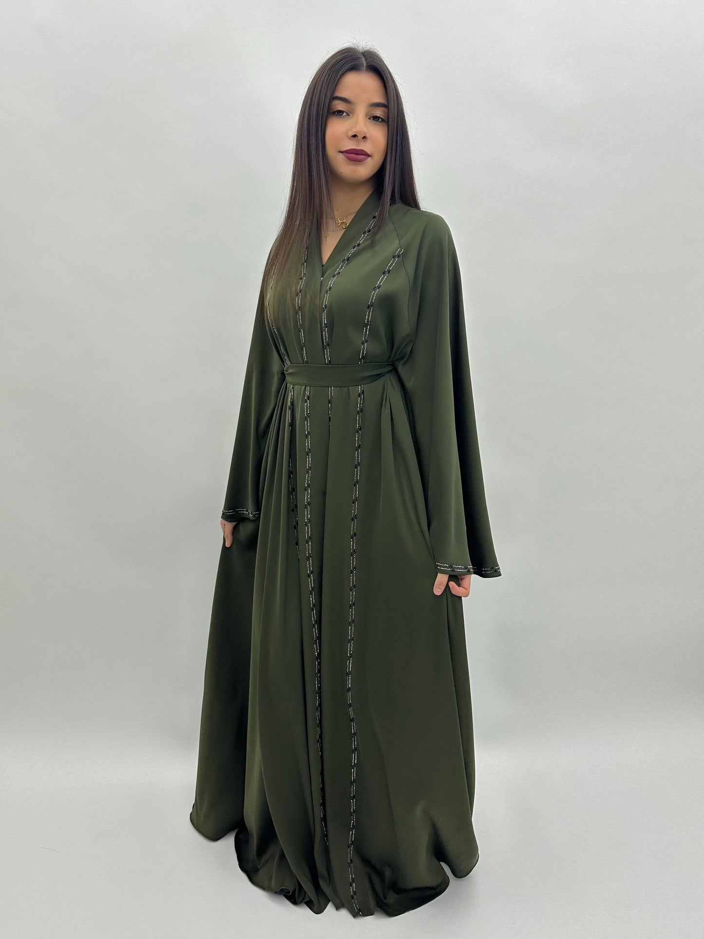 Abaya Dubai Zahra - kaki MaraAbaya