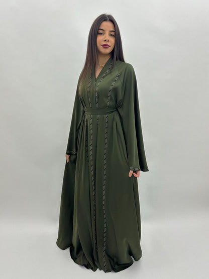 Abaya Dubai Zahra - kaki MaraAbaya