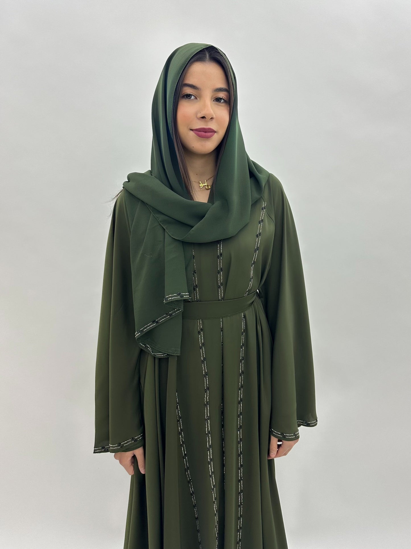Abaya Dubai Zahra - kaki MaraAbaya