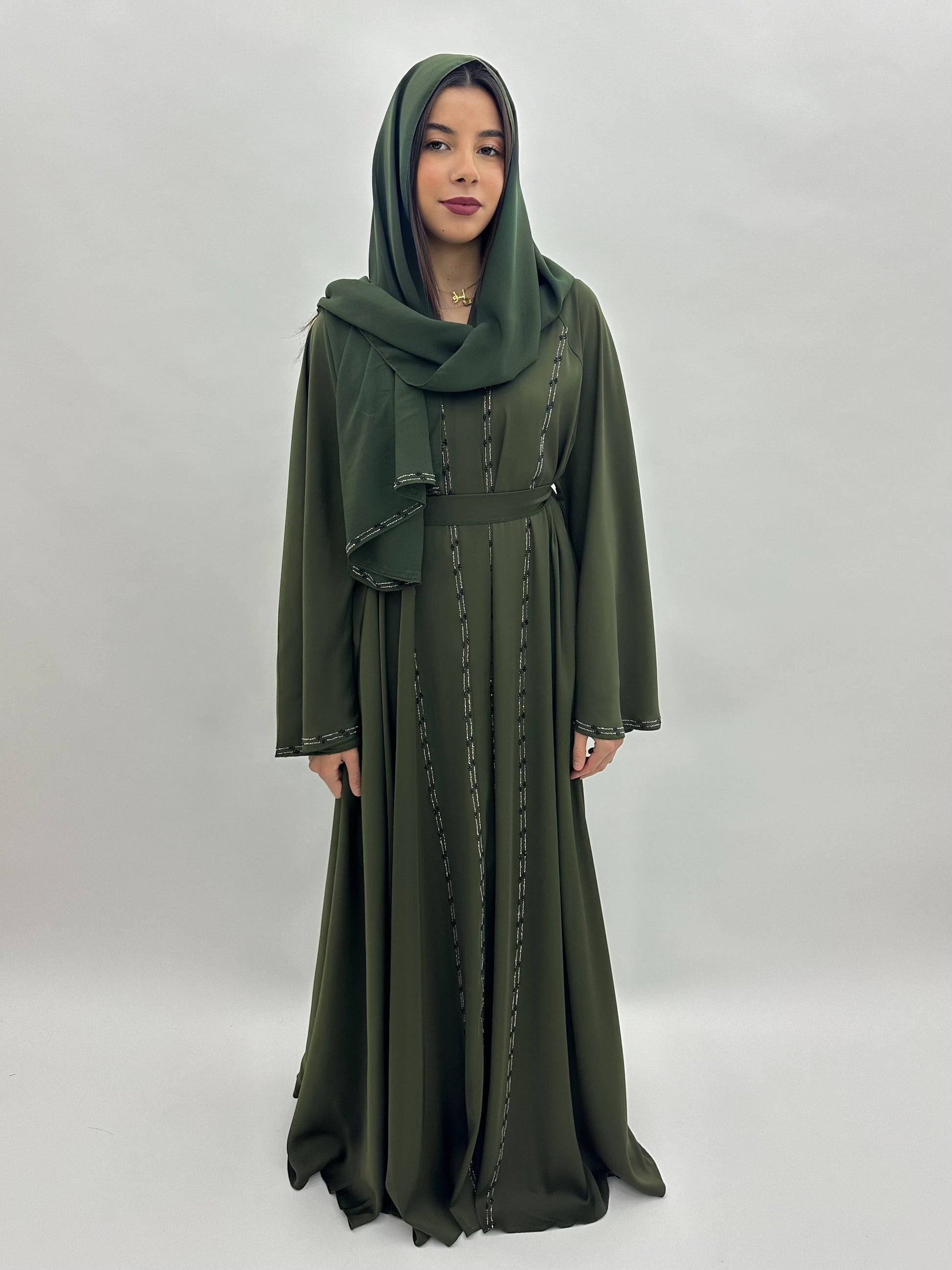 Abaya Dubai Zahra - kaki MaraAbaya