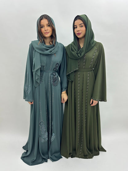 Abaya Dubai Arwa - émeraude MaraAbaya