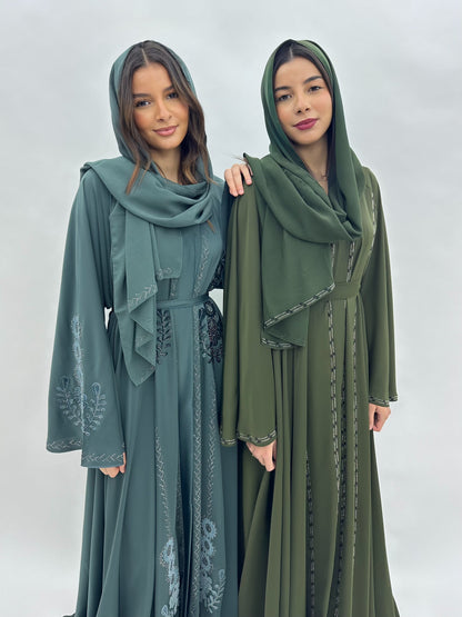 Abaya Dubai Zahra - kaki MaraAbaya