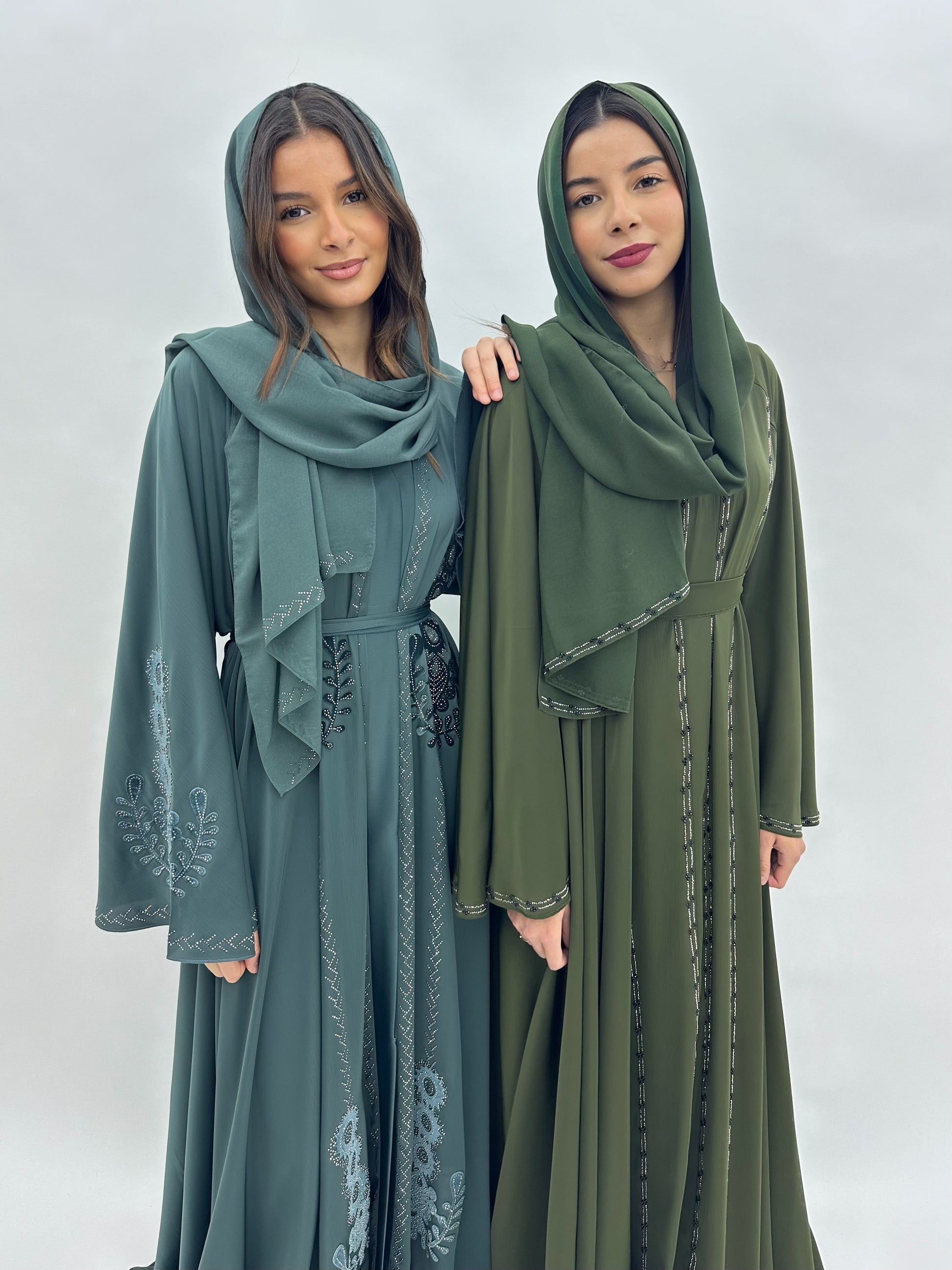 Abaya Dubai Arwa - émeraude MaraAbaya