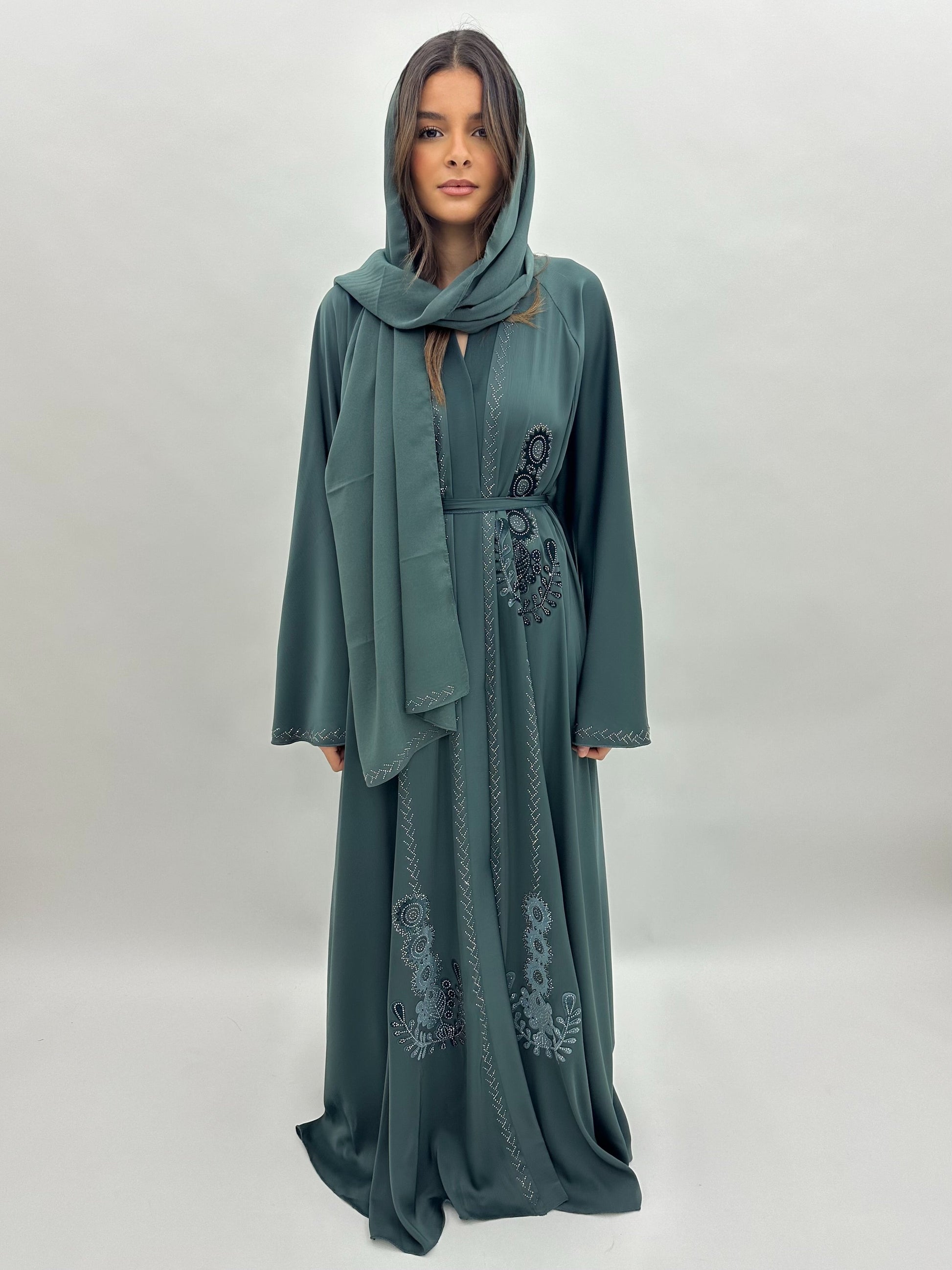 Abaya Dubai Arwa - émeraude MaraAbaya