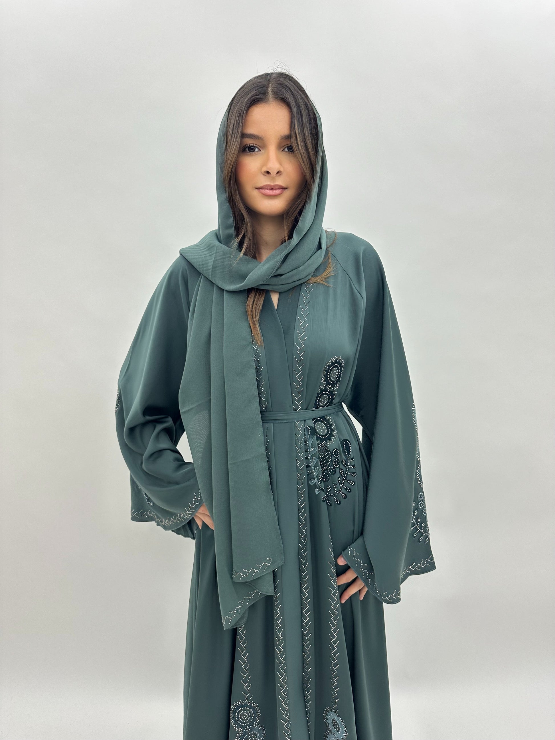 Abaya Dubai Arwa - émeraude MaraAbaya