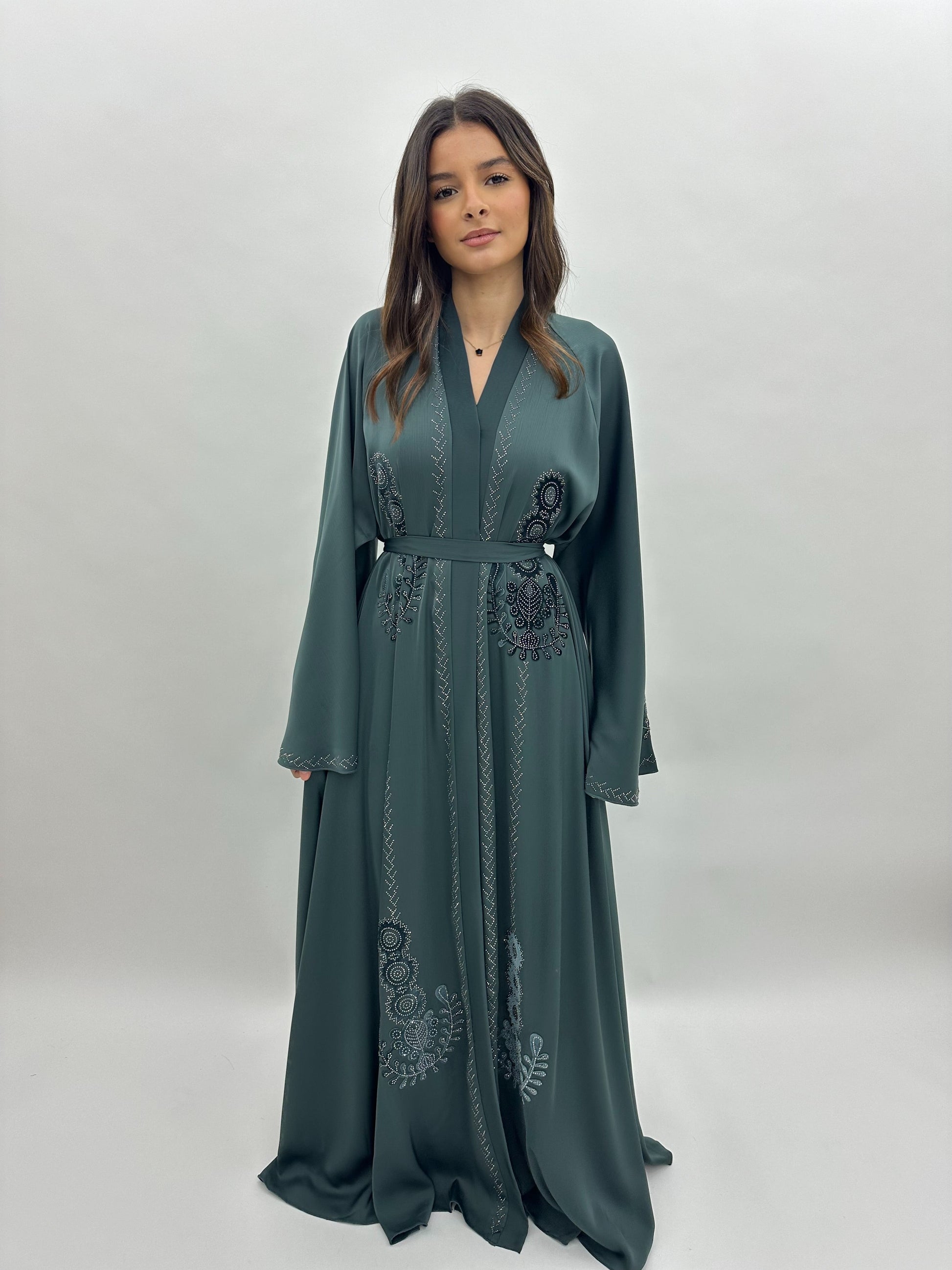 Abaya Dubai Arwa - émeraude MaraAbaya