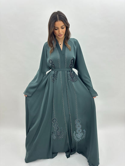 Abaya Dubai Arwa - émeraude MaraAbaya