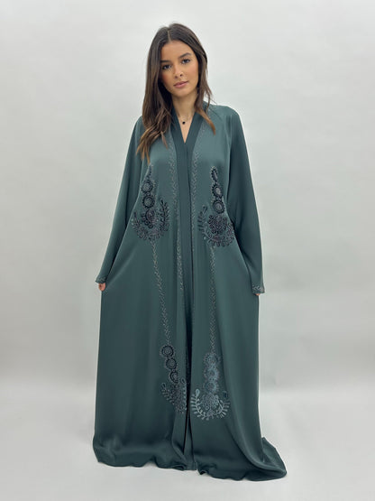 Abaya Dubai Arwa - émeraude MaraAbaya