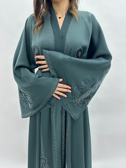 Abaya Dubai Arwa - émeraude MaraAbaya