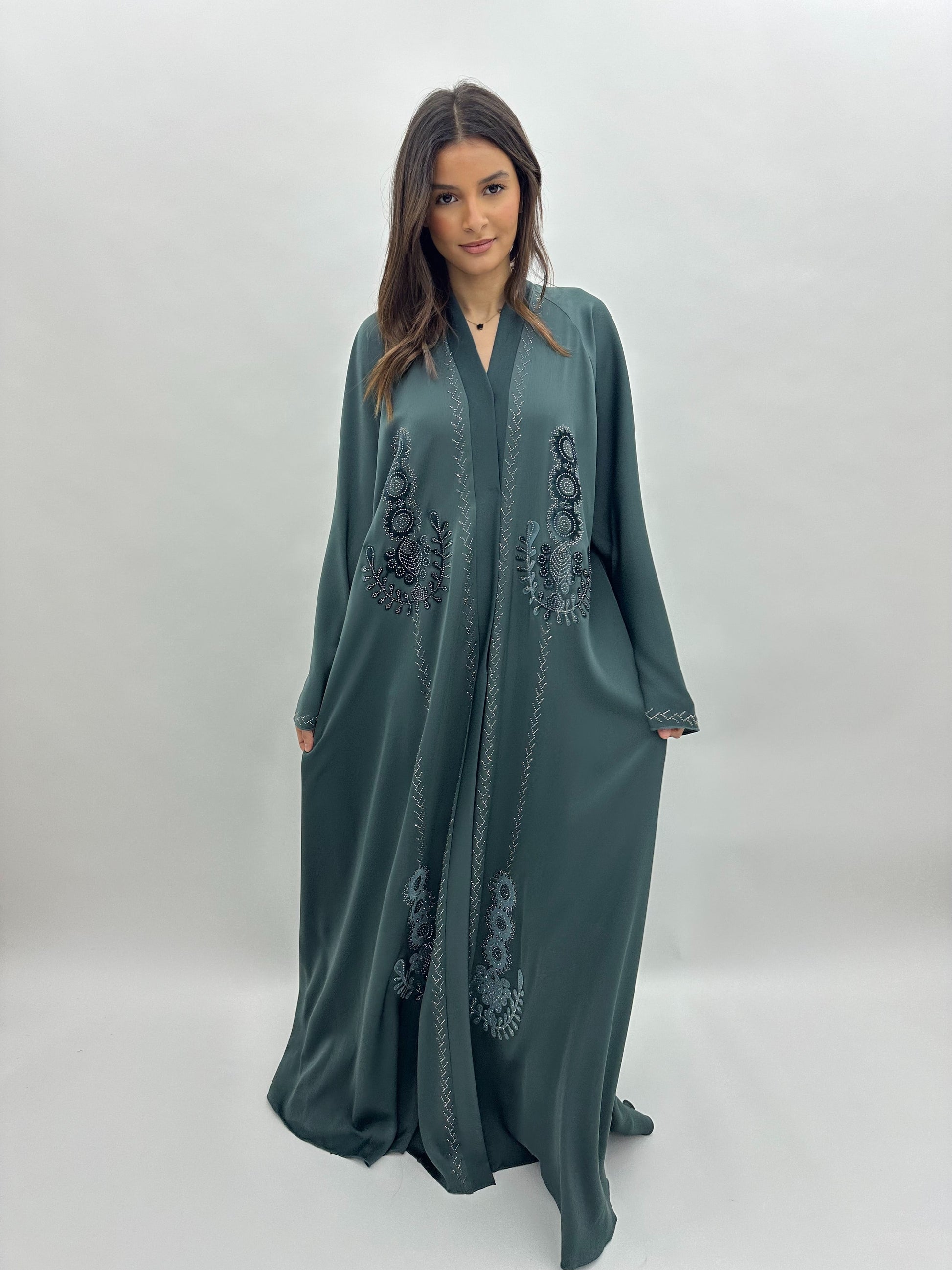 Abaya Dubai Arwa - émeraude MaraAbaya