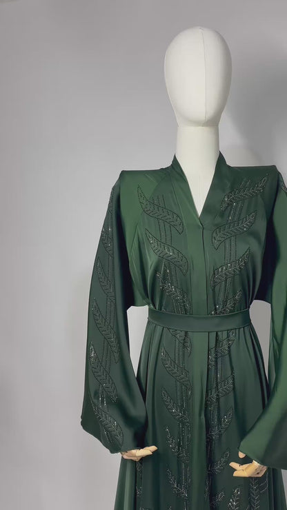 Abaya Jihene - Vert Sapin